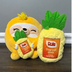 Zuru Snackles 5.5" Dole Pineapple Sloth & Pineapple Plush Series 2 Yellow